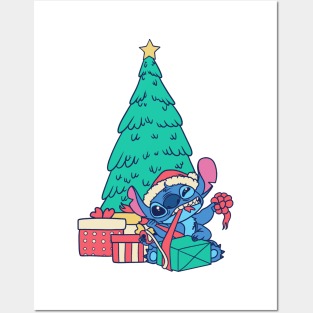 Stitch Christmas Tree Lilo And Stitch Posters and Art